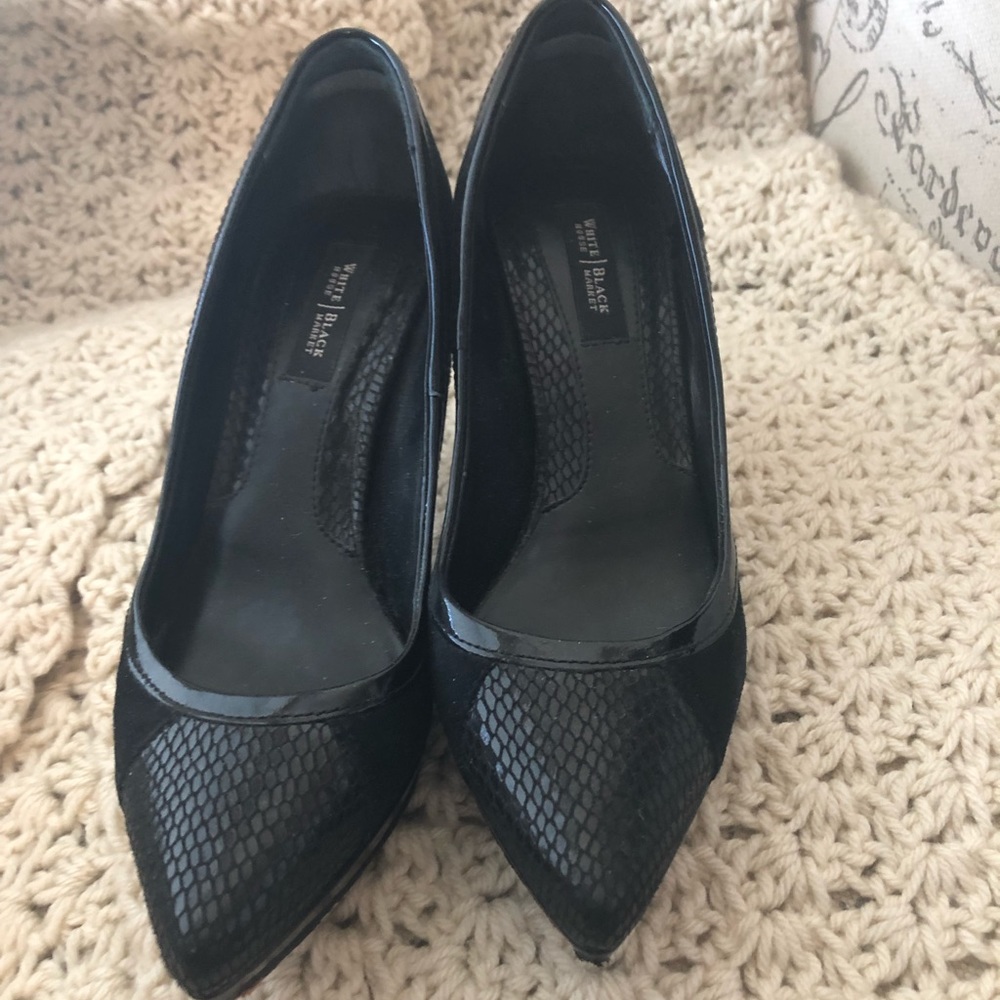 White House Black Market Snake Skin Pumps